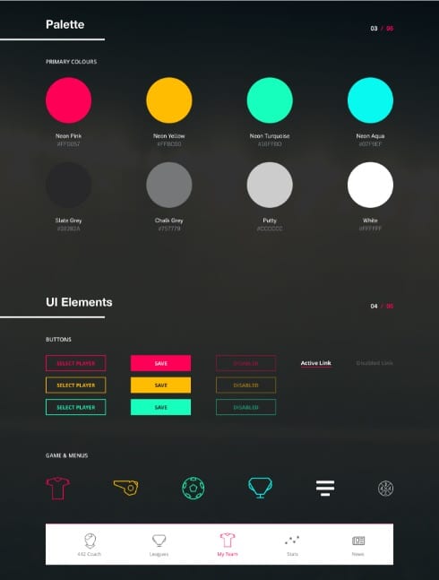 Palette & UI elements